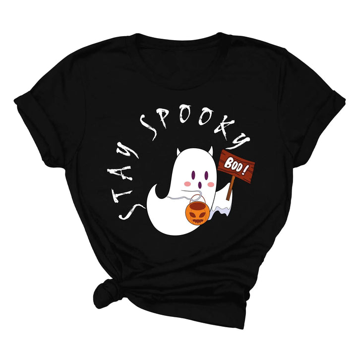 Halloween Boo Ghost Pocket Tee | Stay Spooky Costume Party Shirt Shirtprintingcenter