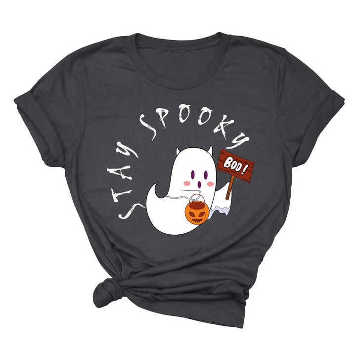 Halloween Boo Ghost Pocket Tee | Stay Spooky Costume Party Shirt Shirtprintingcenter