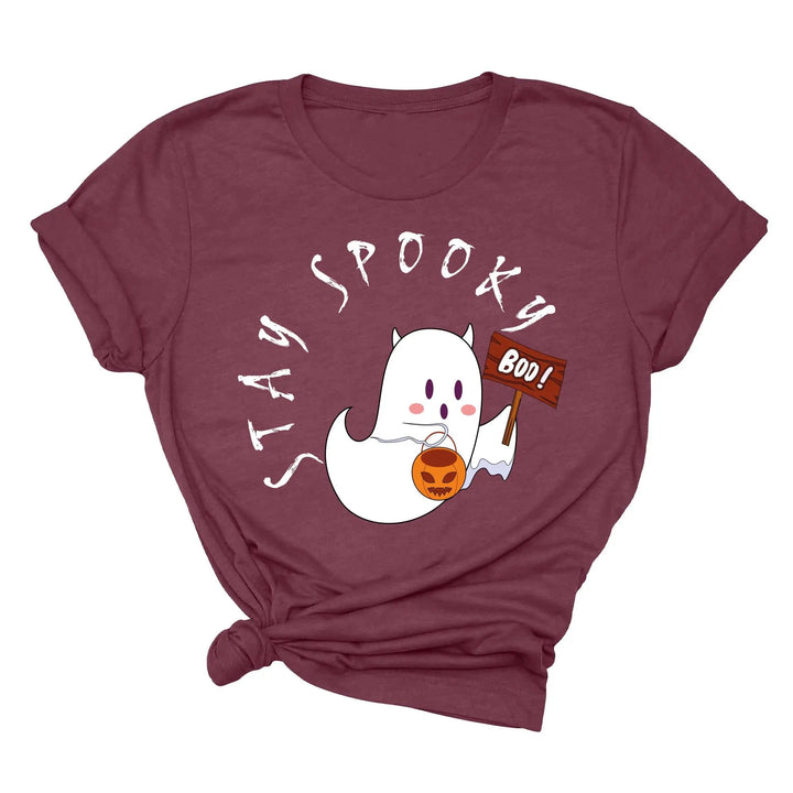 Halloween Boo Ghost Pocket Tee | Stay Spooky Costume Party Shirt Shirtprintingcenter