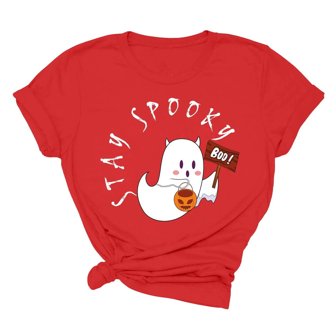 Halloween Boo Ghost Pocket Tee | Stay Spooky Costume Party Shirt Shirtprintingcenter