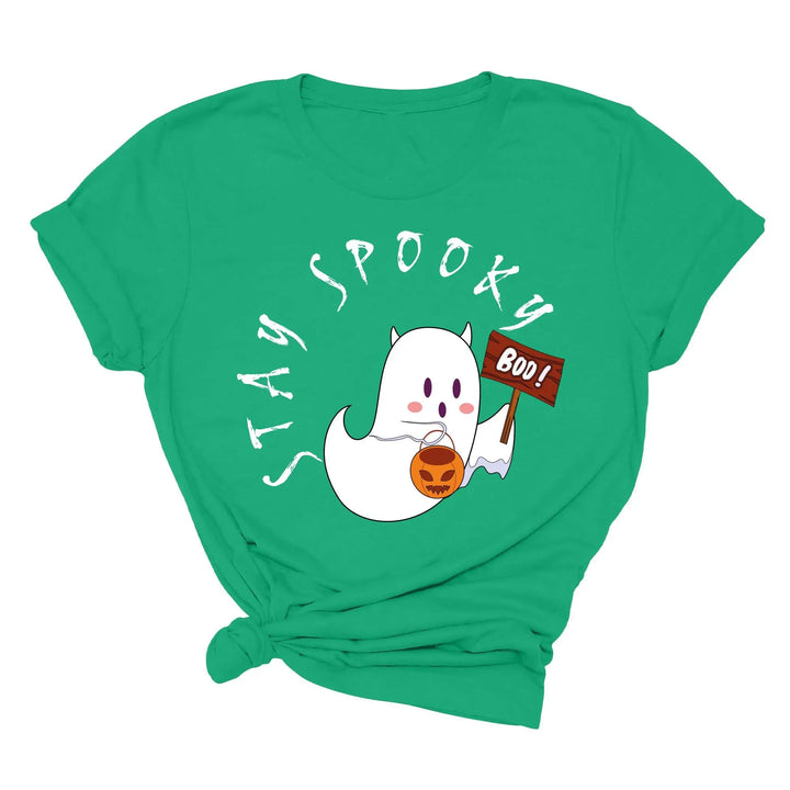 Halloween Boo Ghost Pocket Tee | Stay Spooky Costume Party Shirt Shirtprintingcenter