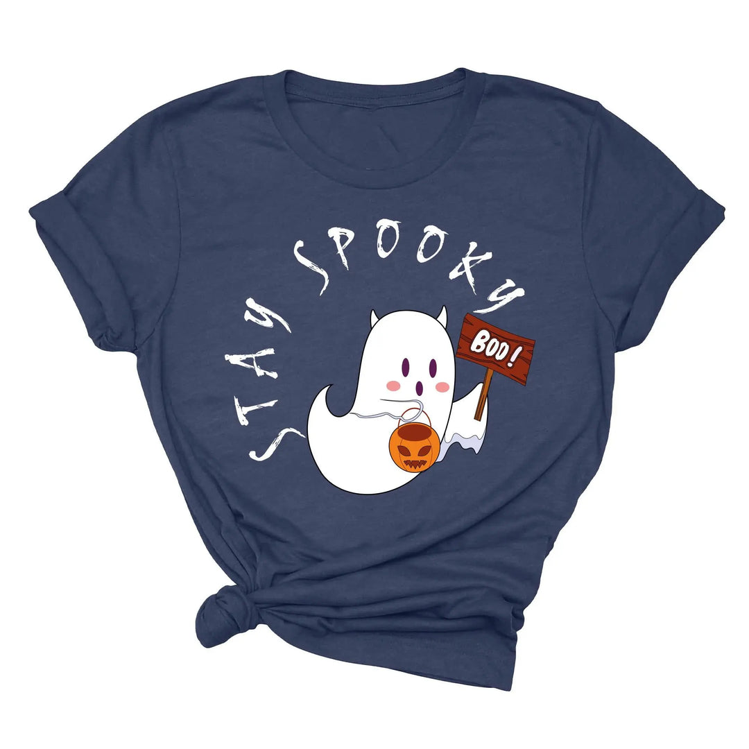 Halloween Boo Ghost Pocket Tee | Stay Spooky Costume Party Shirt Shirtprintingcenter