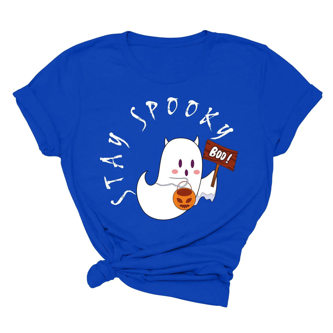 Halloween Boo Ghost Pocket Tee | Stay Spooky Costume Party Shirt Shirtprintingcenter