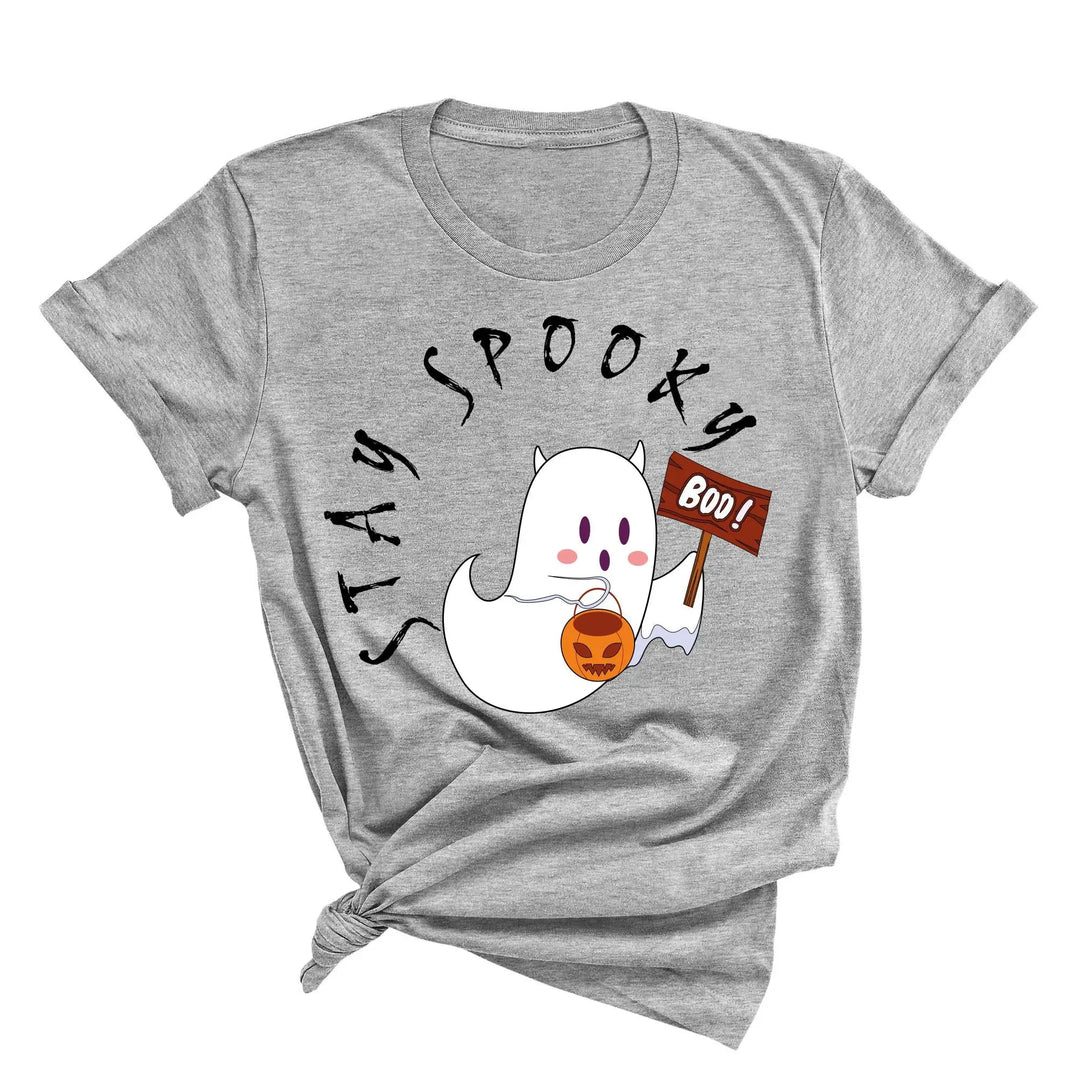 Halloween Boo Ghost Pocket Tee | Stay Spooky Costume Party Shirt Shirtprintingcenter
