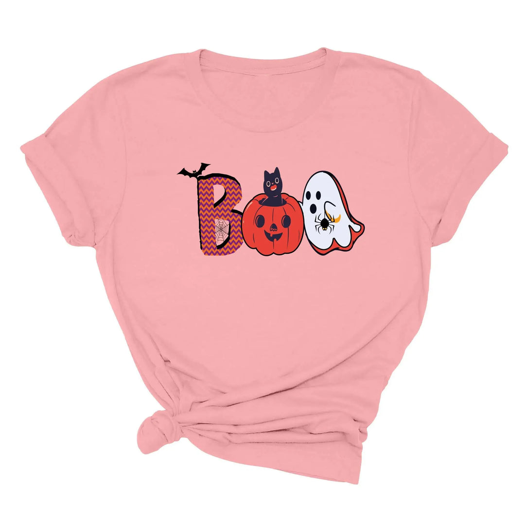 Halloween Boo Shirt – Cute Ghost & Cat Halloween Party Costume Tee Shirtprintingcenter