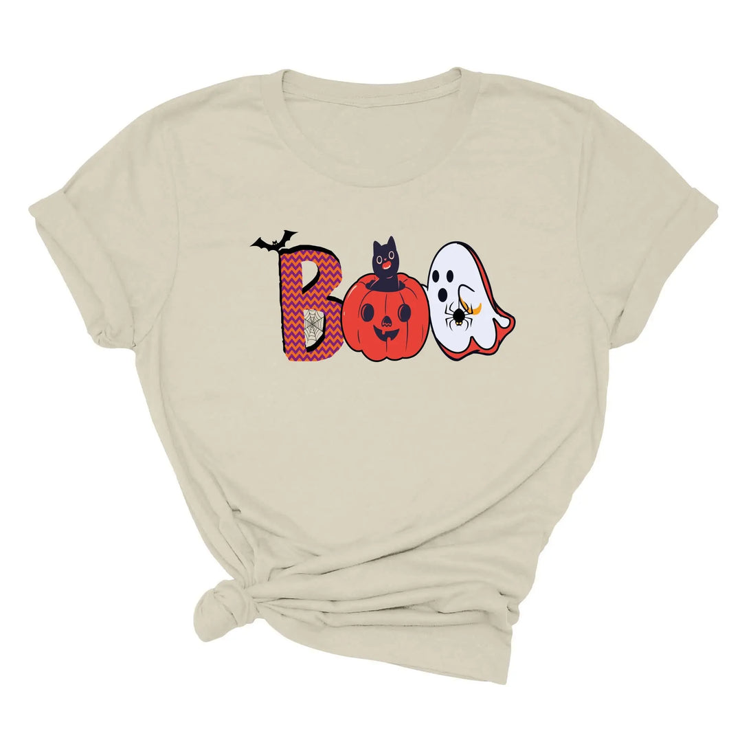 Halloween Boo Shirt – Cute Ghost & Cat Halloween Party Costume Tee Shirtprintingcenter