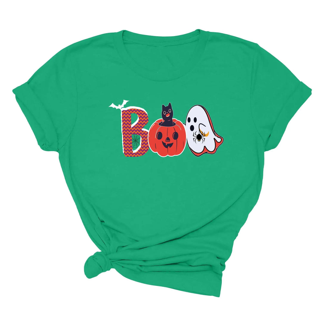 Halloween Boo Shirt – Cute Ghost & Cat Halloween Party Costume Tee Shirtprintingcenter