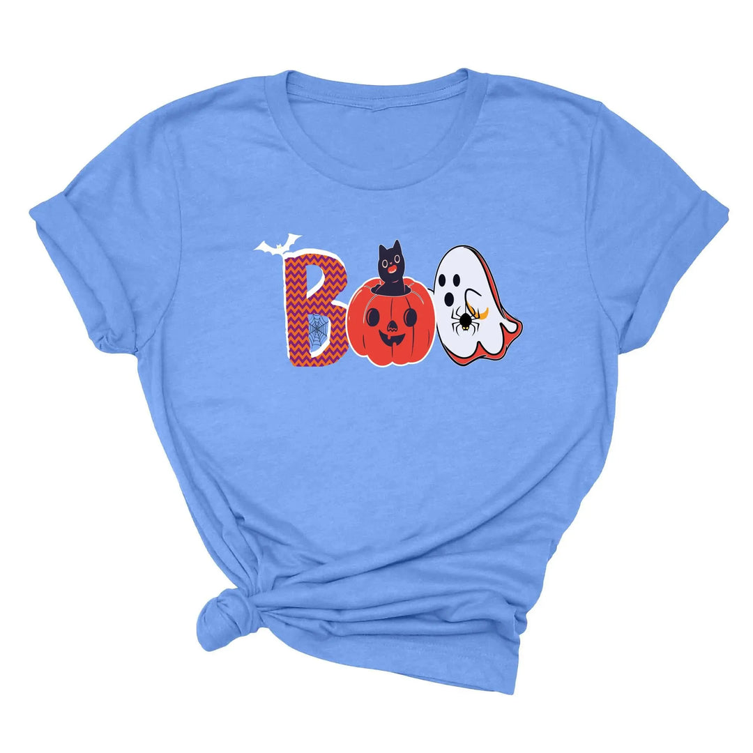 Halloween Boo Shirt – Cute Ghost & Cat Halloween Party Costume Tee Shirtprintingcenter