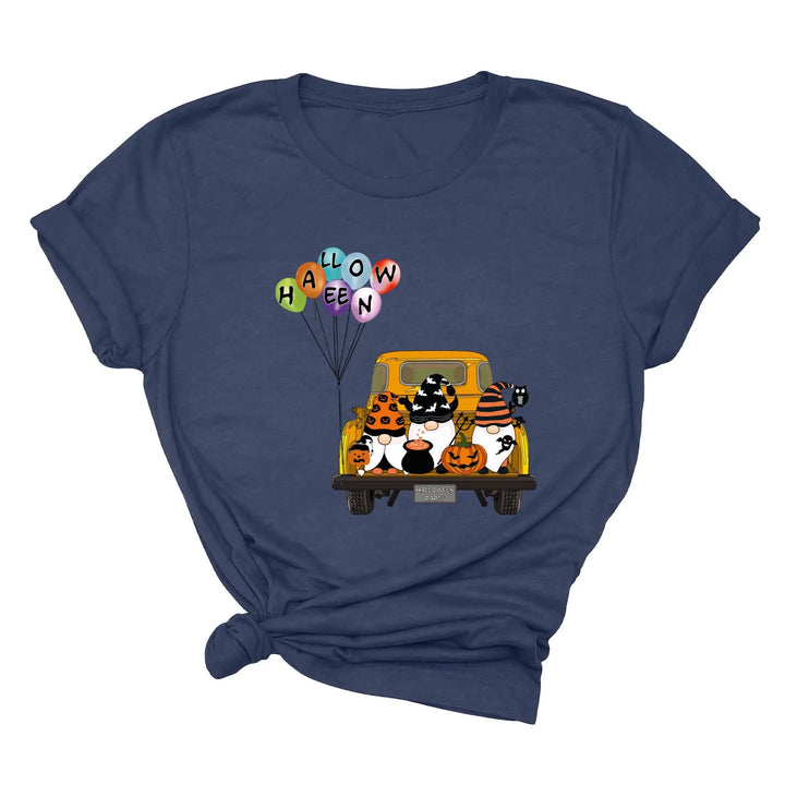 Halloween Gnomes in Truck Shirt – Vintage Pumpkins & Bat Costume Tee Shirtprintingcenter