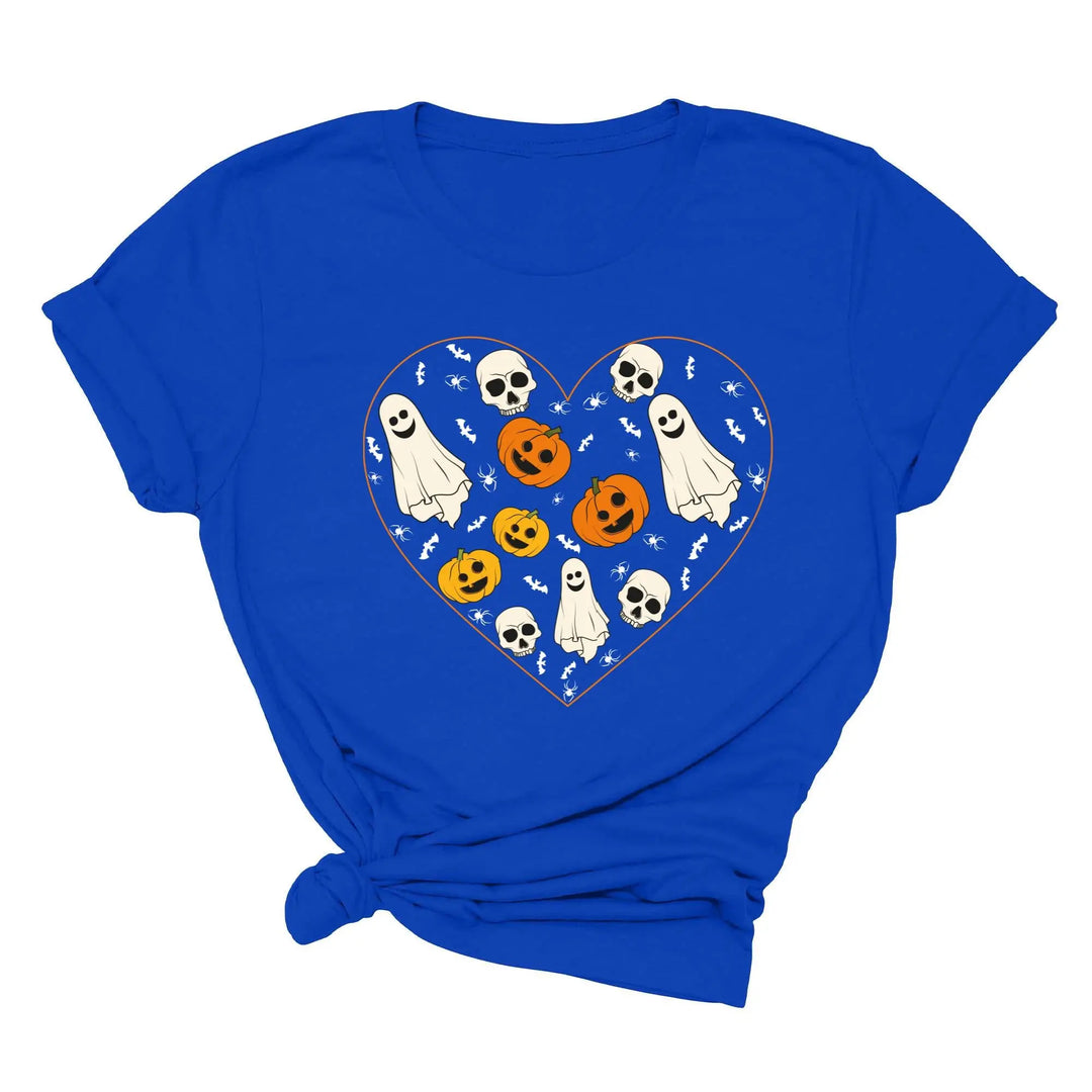 Halloween Heart Toddler Shirt | Cute Ghost & Pumpkin | Funny Fall Costume Tee Shirtprintingcenter