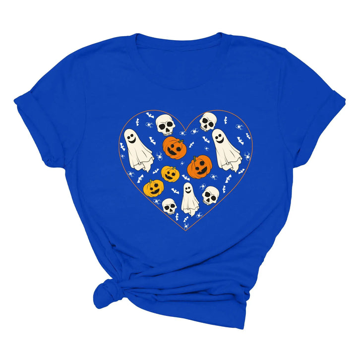Halloween Heart Toddler Shirt | Cute Ghost & Pumpkin | Funny Fall Costume Tee Shirtprintingcenter