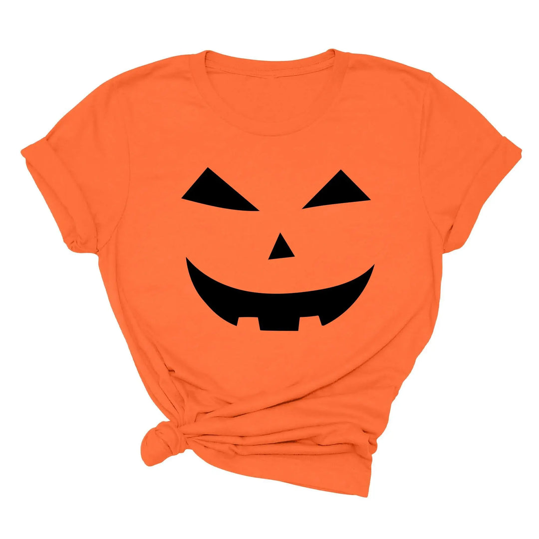 Halloween Pumpkin Shirt – Cute Jack-O-Lantern Tee for Women & Moms Shirtprintingcenter