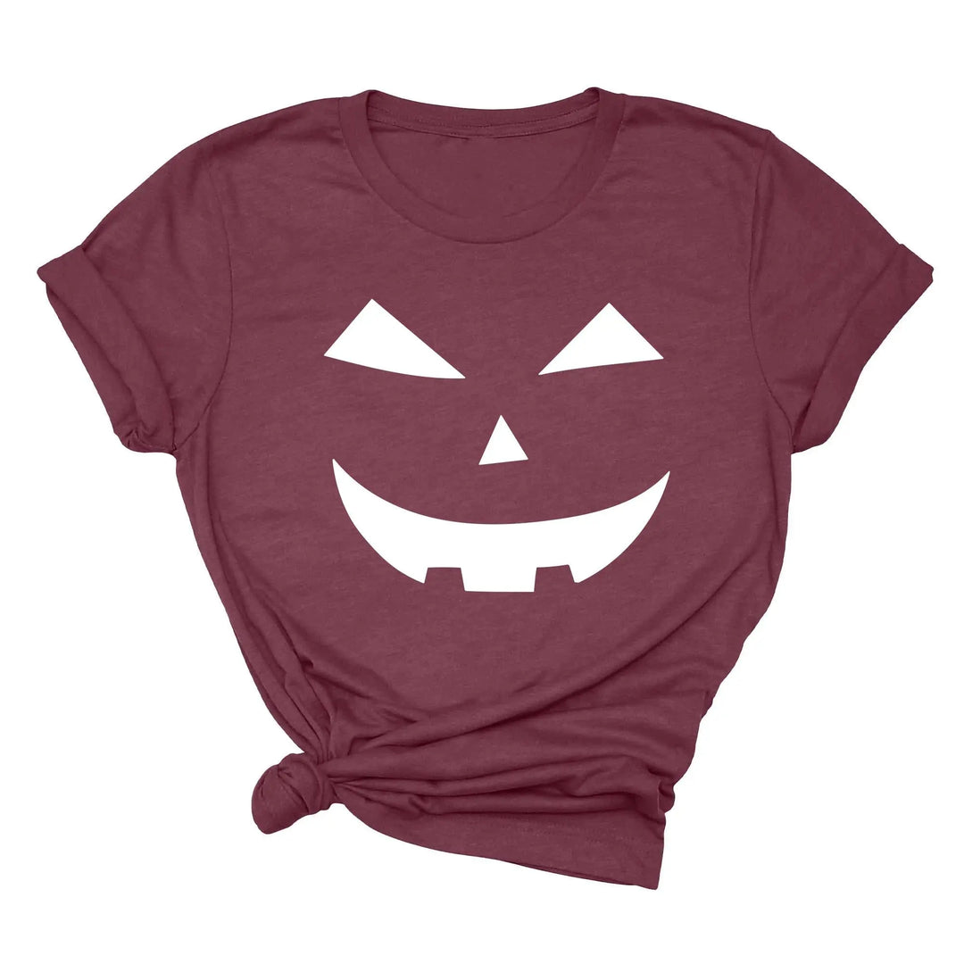 Halloween Pumpkin Shirt – Cute Jack-O-Lantern Tee for Women & Moms Shirtprintingcenter