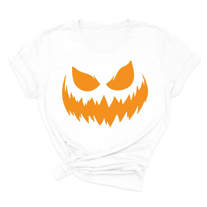 Halloween Pumpkin Shirt for Women | Jack-O-Lantern Face Tee Shirtprintingcenter