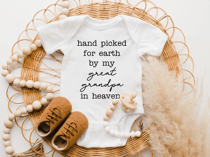 Hand-Picked by Great Grandpa Bodysuit - Pregnancy Announcement Shirtprintingcenter