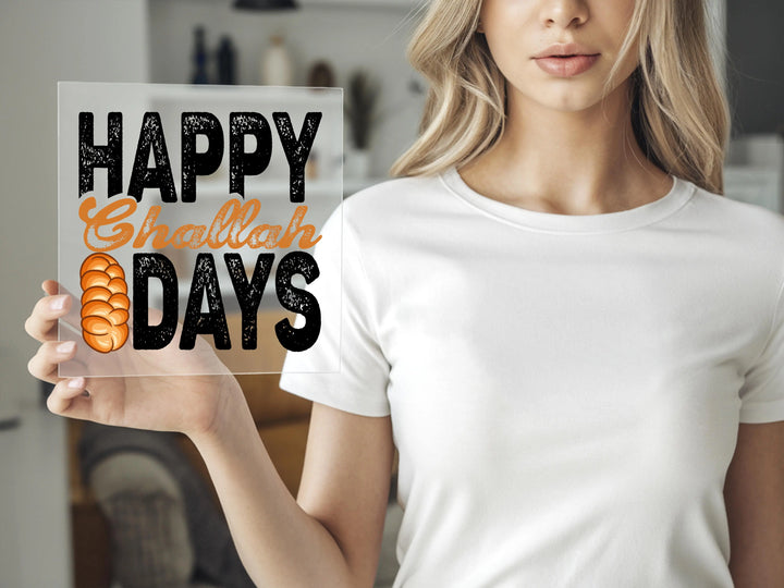 Happy Challah Days DTF Transfers | Chanukah & Jewish Holiday DTF