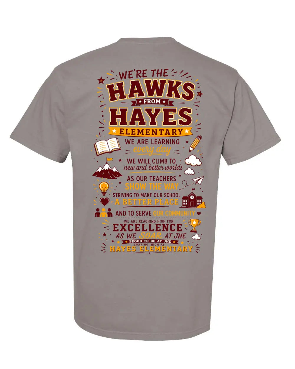 Hayes Elementary Comfort Colors T-Shirt | Adult & Youth Shirtprintingcenter