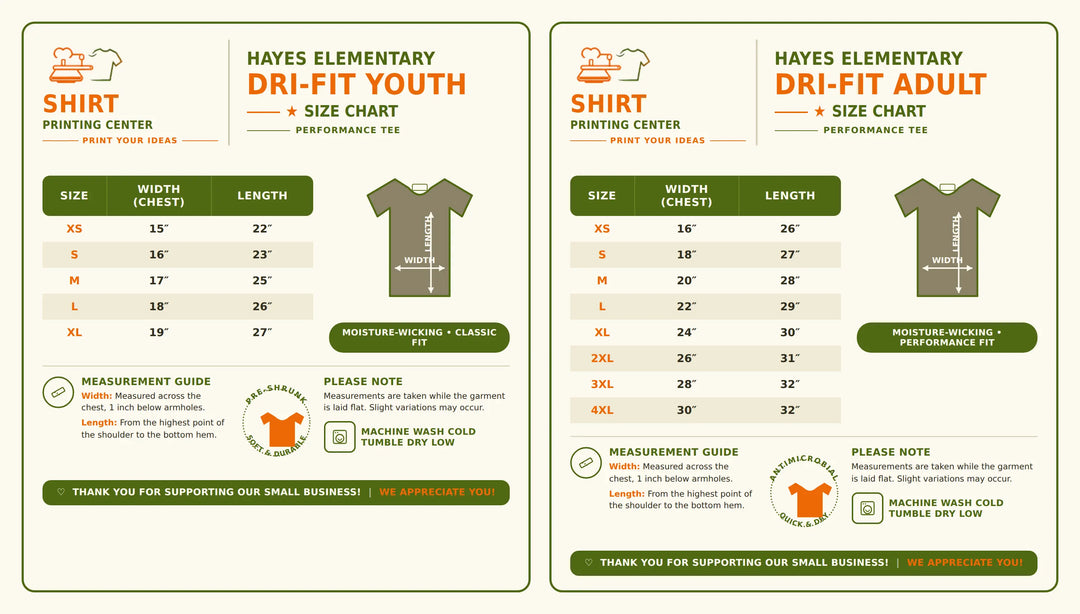 Hayes Elementary DRI-FIT T-Shirt | Adult & Youth Shirtprintingcenter
