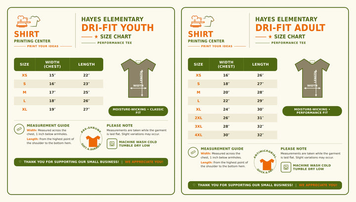 Hayes Elementary DRI-FIT T-Shirt | Adult & Youth Shirtprintingcenter