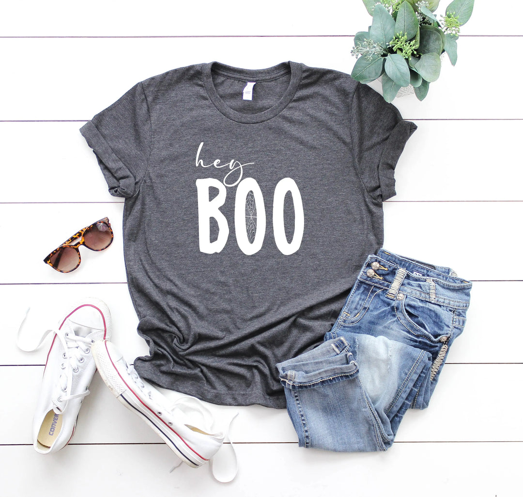 Hey Boo Shirt | Cute Halloween Party Shirt Shirtprintingcenter