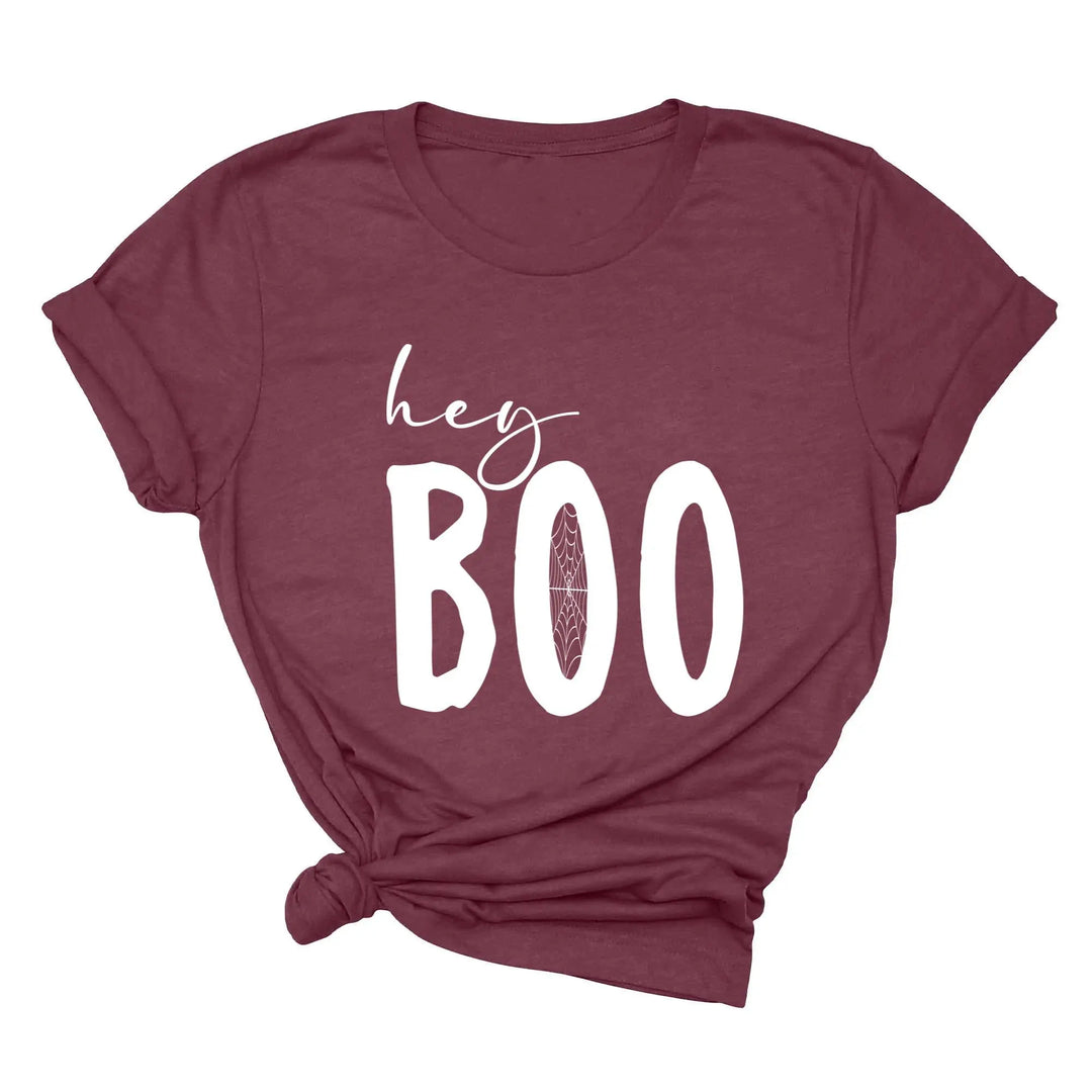 Hey Boo Shirt | Cute Halloween Party Shirt Shirtprintingcenter