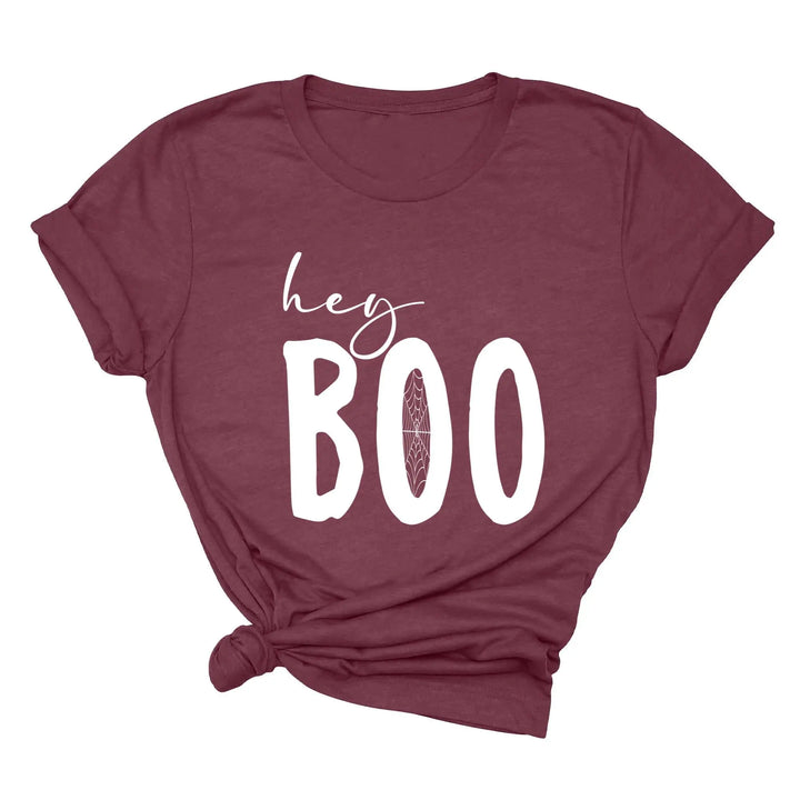 Hey Boo Shirt | Cute Halloween Party Shirt Shirtprintingcenter