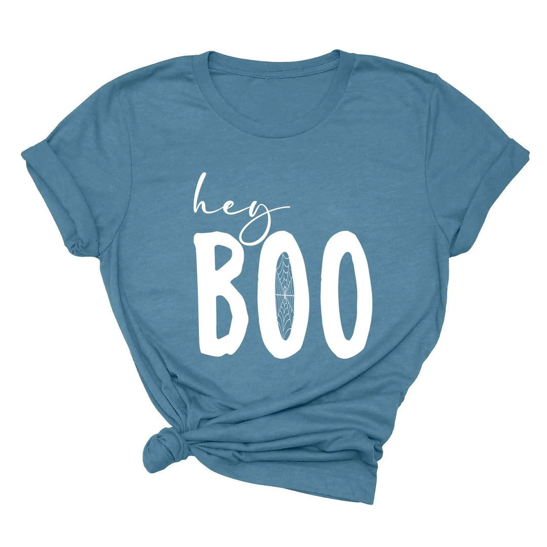 Hey Boo Shirt | Cute Halloween Party Shirt Shirtprintingcenter
