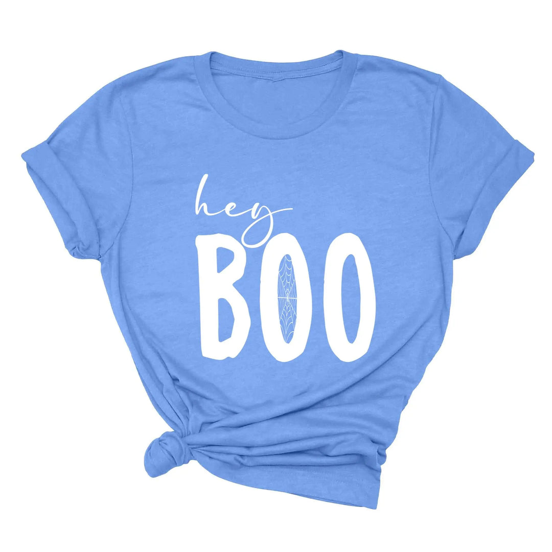 Hey Boo Shirt | Cute Halloween Party Shirt Shirtprintingcenter