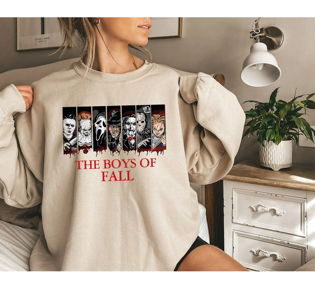 Horror Movies Sweatshirt - Spooky Boys of Fall & Serial Killer Tee Shirtprintingcenter