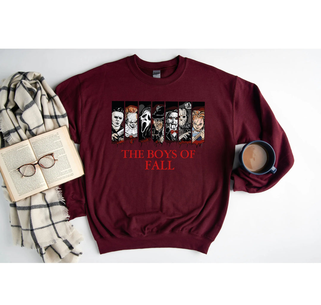 Horror Movies Sweatshirt - Spooky Boys of Fall & Serial Killer Tee Shirtprintingcenter