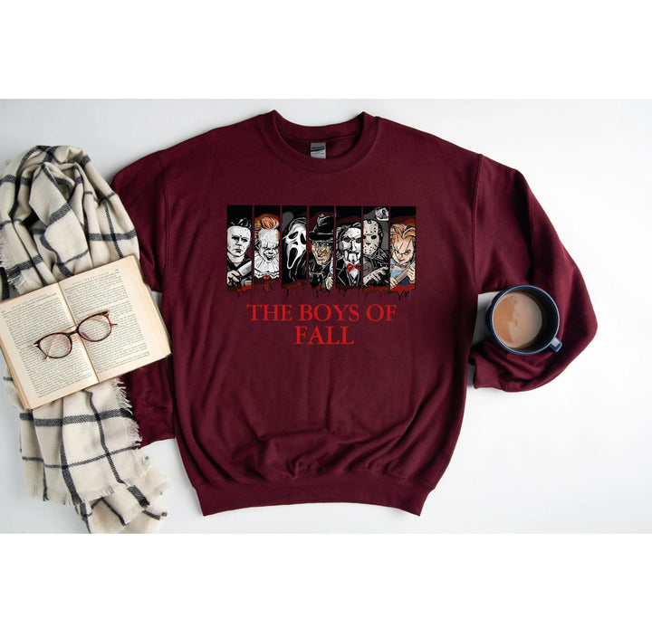 Horror Movies Sweatshirt - Spooky Boys of Fall & Serial Killer Tee Shirtprintingcenter