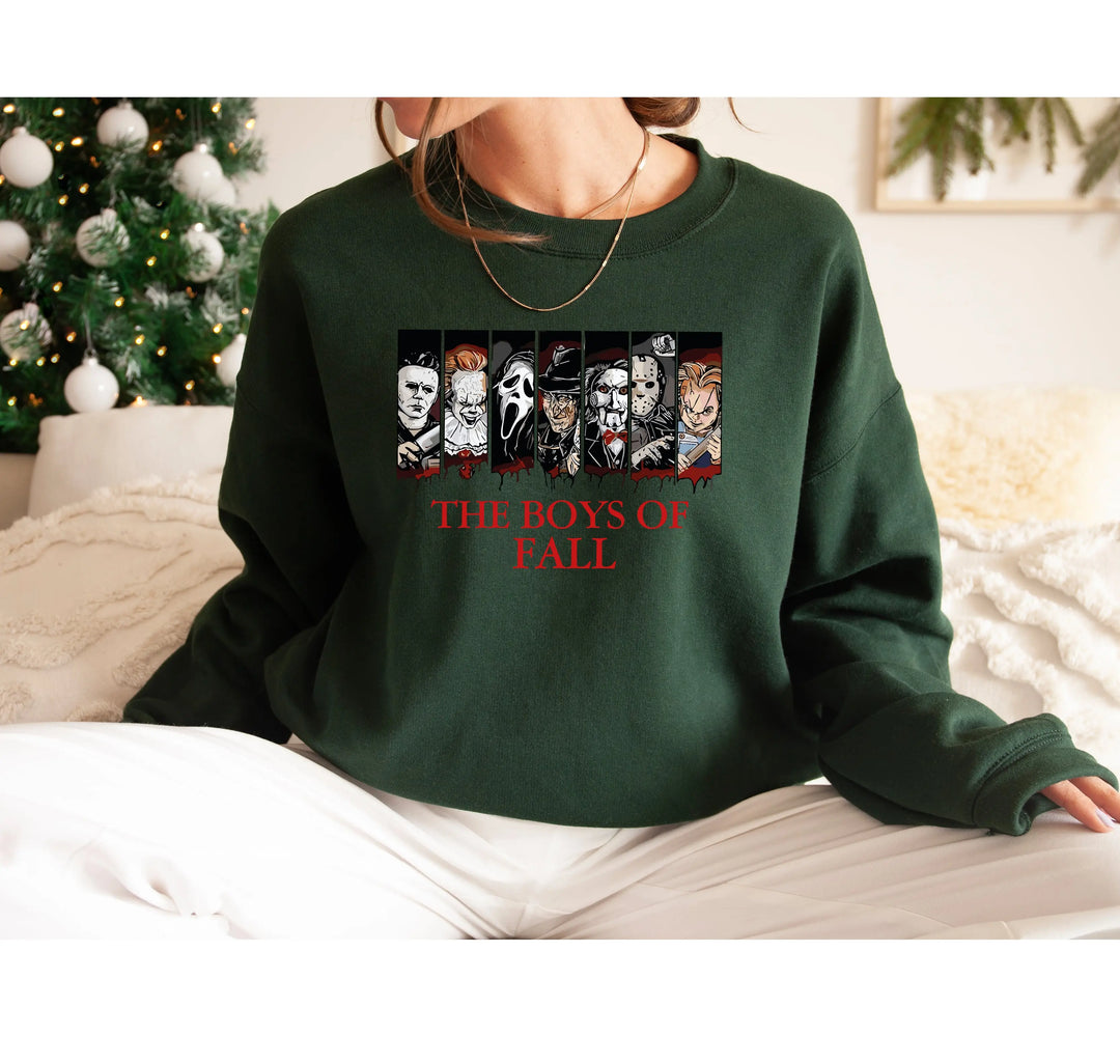 Horror Movies Sweatshirt - Spooky Boys of Fall & Serial Killer Tee Shirtprintingcenter