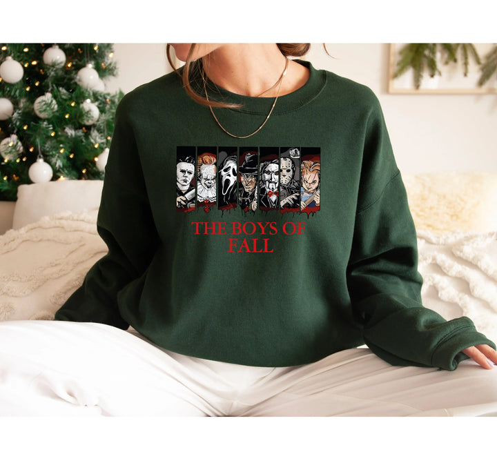 Horror Movies Sweatshirt - Spooky Boys of Fall & Serial Killer Tee Shirtprintingcenter