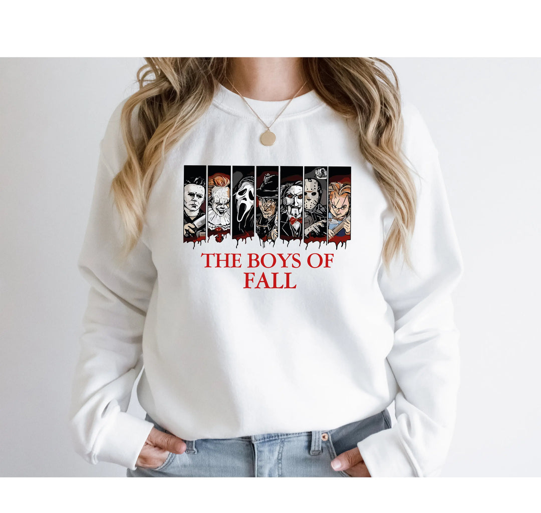 Horror Movies Sweatshirt | The Boys of Fall Halloween Sweatshirt Shirtprintingcenter