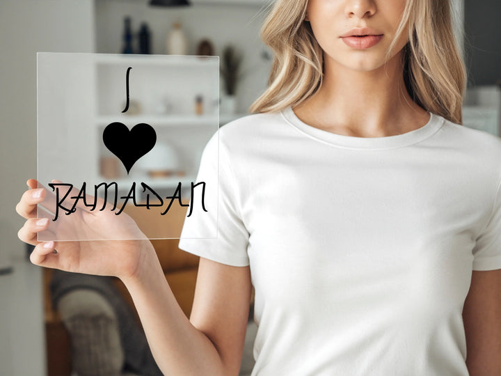 Transferencias DTF "Amo el Ramadán" | Decoración islámica para el hogar | Transferencias DTF para regalos de Ramadán