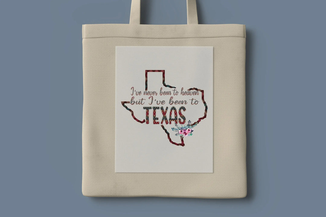 Nunca he estado en el cielo, pero he estado en Texas Dtf Transfer