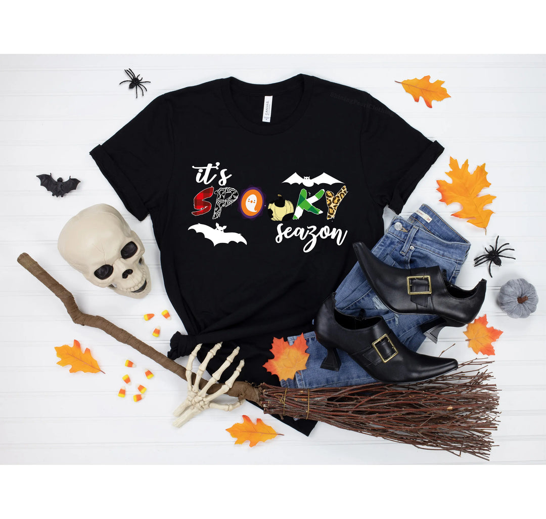 It's Spooky Season Shirt | Cute Ghost & Spooky Vibes Tee Shirtprintingcenter