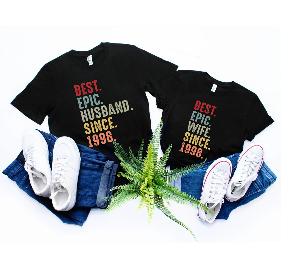 Just Married Shirt - Personalized 25th Wedding Anniversary Gift Tee Shirtprintingcenter