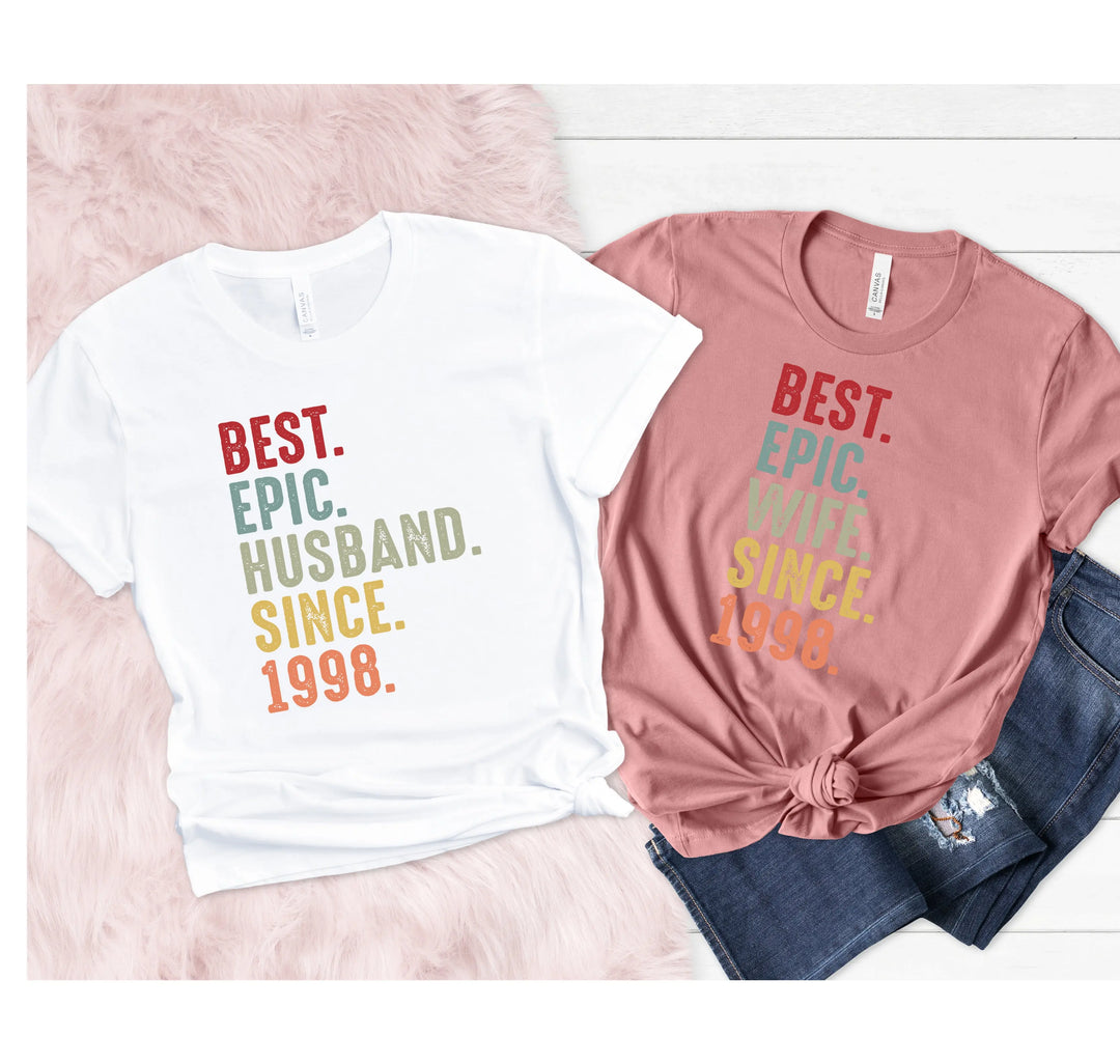 Just Married Shirt - Personalized 25th Wedding Anniversary Gift Tee Shirtprintingcenter