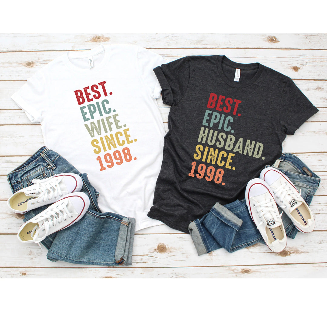 Just Married Shirt - Personalized 25th Wedding Anniversary Gift Tee Shirtprintingcenter