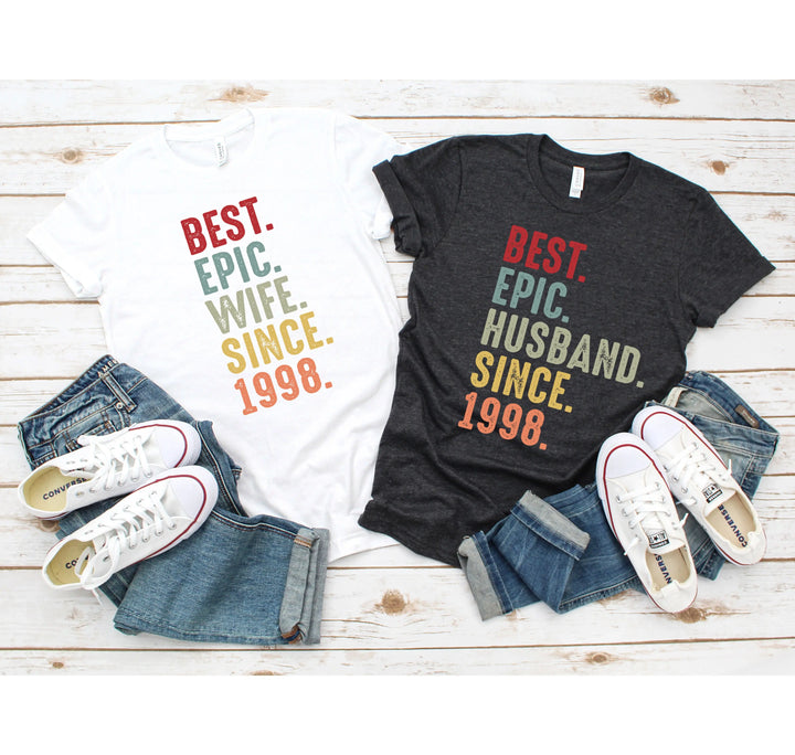 Just Married Shirt - Personalized 25th Wedding Anniversary Gift Tee Shirtprintingcenter