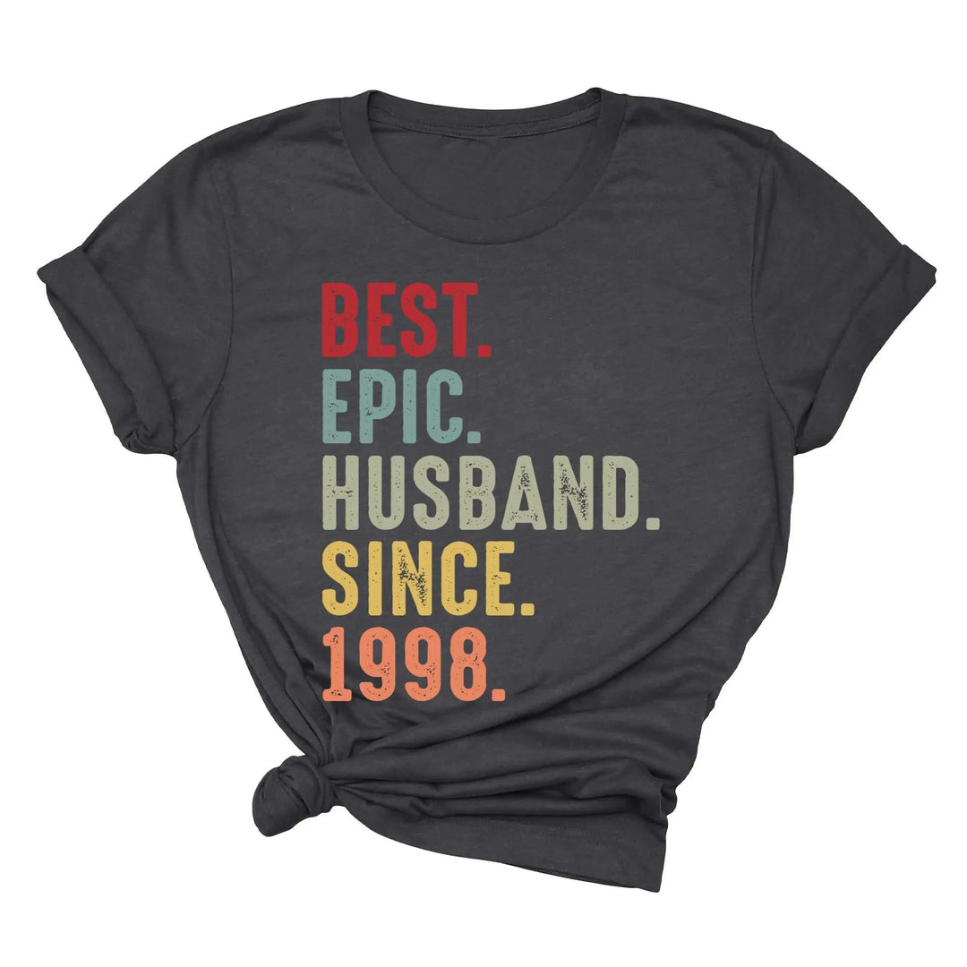 Just Married Shirt - Personalized 25th Wedding Anniversary Gift Tee Shirtprintingcenter