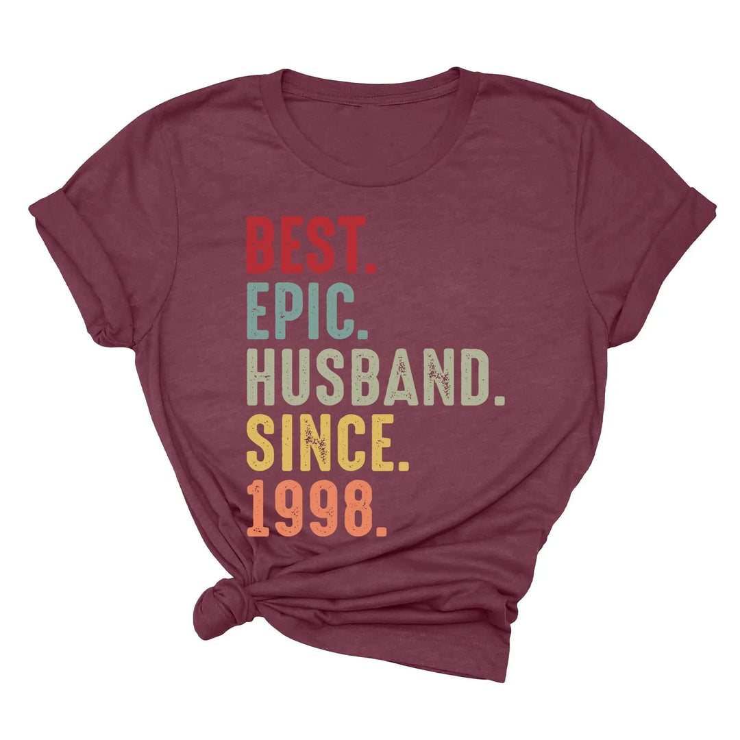 Just Married Shirt - Personalized 25th Wedding Anniversary Gift Tee Shirtprintingcenter
