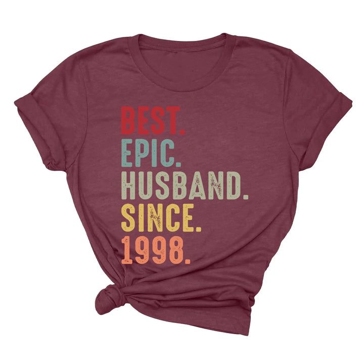 Just Married Shirt - Personalized 25th Wedding Anniversary Gift Tee Shirtprintingcenter