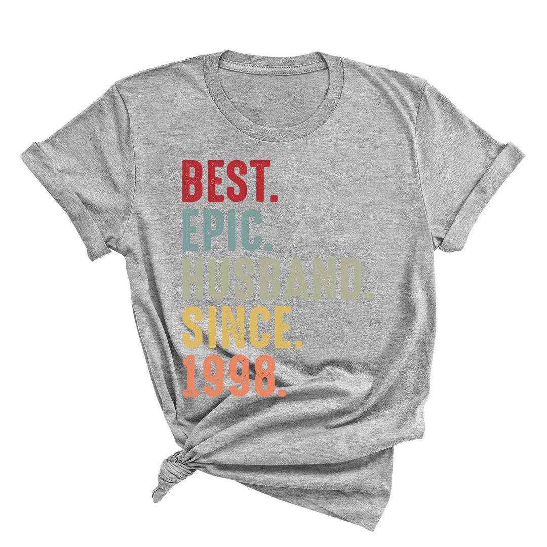 Just Married Shirt - Personalized 25th Wedding Anniversary Gift Tee Shirtprintingcenter