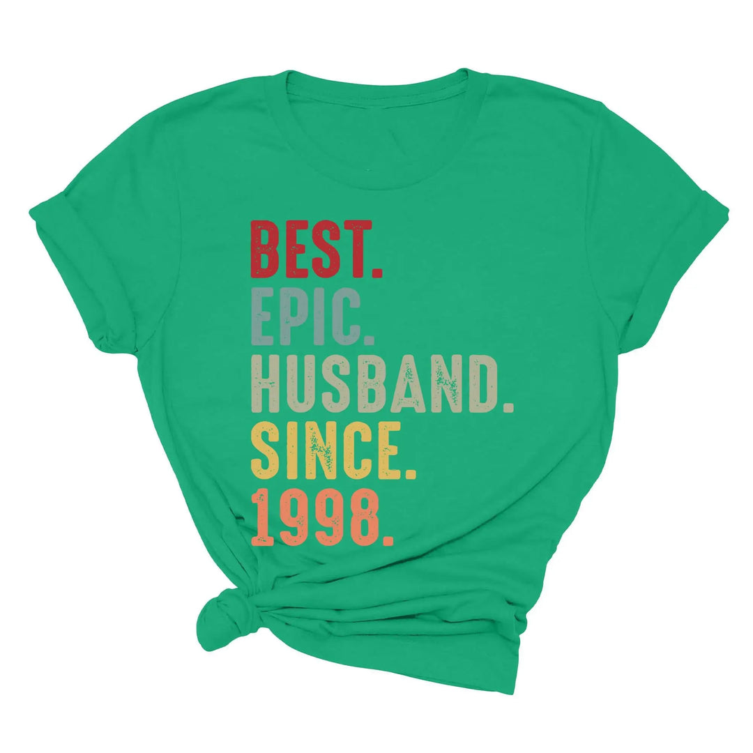 Just Married Shirt - Personalized 25th Wedding Anniversary Gift Tee Shirtprintingcenter