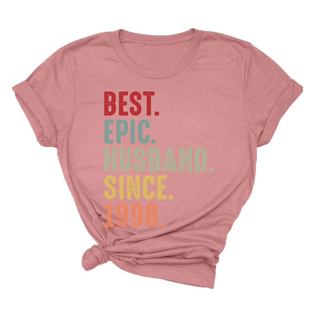Just Married Shirt - Personalized 25th Wedding Anniversary Gift Tee Shirtprintingcenter