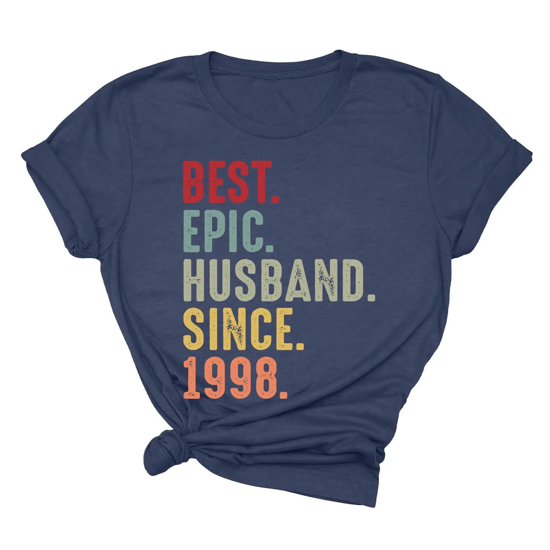 Just Married Shirt - Personalized 25th Wedding Anniversary Gift Tee Shirtprintingcenter