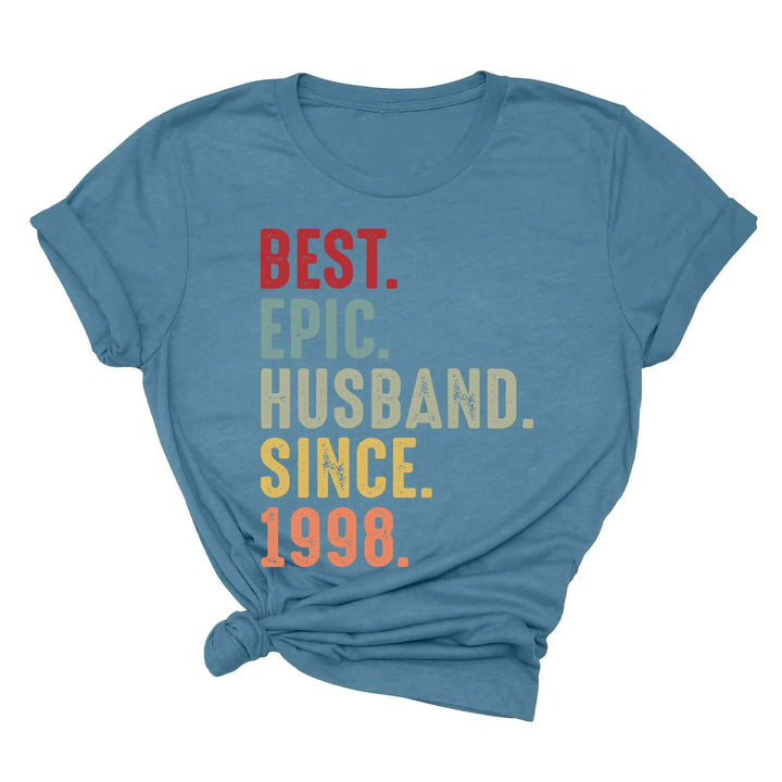 Just Married Shirt - Personalized 25th Wedding Anniversary Gift Tee Shirtprintingcenter