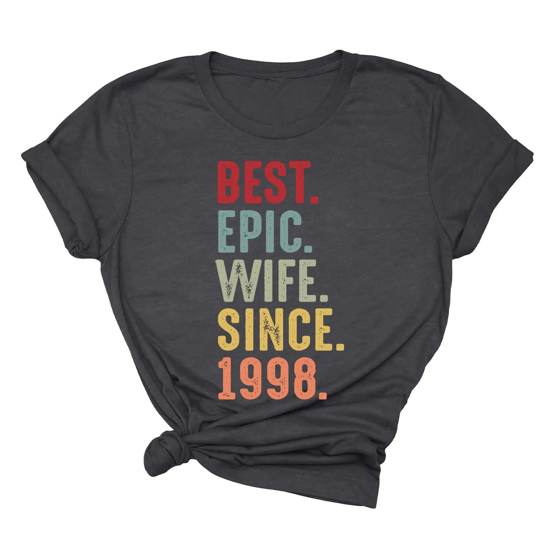 Just Married Shirt - Personalized 25th Wedding Anniversary Gift Tee Shirtprintingcenter